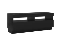 vidaXL TV-Schrank mit LED-Leuchten Schwarz 100x35x40 cm