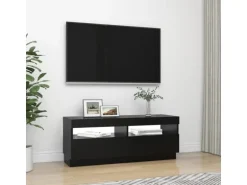 vidaXL TV-Schrank mit LED-Leuchten Schwarz 100x35x40 cm
