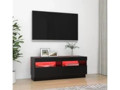 vidaXL TV-Schrank mit LED-Leuchten Schwarz 100x35x40 cm