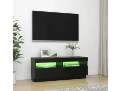 vidaXL TV-Schrank mit LED-Leuchten Schwarz 100x35x40 cm