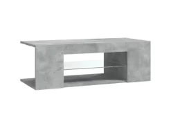vidaXL TV-Schrank mit LED-Leuchten Betongrau 90x39x30 cm