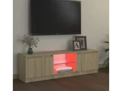 vidaXL TV-Schrank mit LED-Leuchten Sonoma-Eiche 120x30x35,5 cm