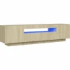vidaXL TV-Schrank mit LED-Leuchten Sonoma-Eiche 160x35x40 cm