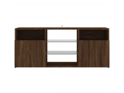 vidaXL TV-Schrank mit LED-Leuchten Braun Eichen-Optik 120x30x50 cm