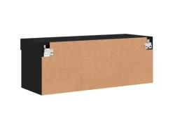 vidaXL TV-Schrank mit LED-Leuchten Schwarz 80x30x30 cm