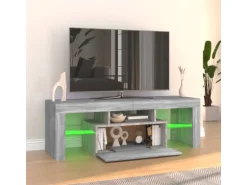 vidaXL TV-Schrank mit LED-Leuchten Grau Sonoma 120x35x40 cm Modell 3