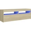 vidaXL TV-Schrank mit LED-Leuchten Sonoma-Eiche 120x35x40 cm Modell 4