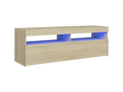 vidaXL TV-Schrank mit LED-Leuchten Sonoma-Eiche 120x35x40 cm Modell 4