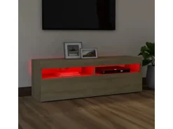 vidaXL TV-Schrank mit LED-Leuchten Sonoma-Eiche 120x35x40 cm Modell 4