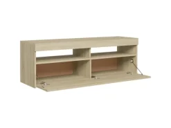 vidaXL TV-Schrank mit LED-Leuchten Sonoma-Eiche 120x35x40 cm Modell 4