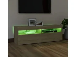 vidaXL TV-Schrank mit LED-Leuchten Sonoma-Eiche 120x35x40 cm Modell 4