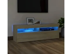 vidaXL TV-Schrank mit LED-Leuchten Sonoma-Eiche 120x35x40 cm Modell 4
