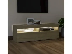 vidaXL TV-Schrank mit LED-Leuchten Sonoma-Eiche 120x35x40 cm Modell 4