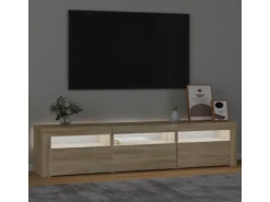 vidaXL TV-Schrank mit LED-Leuchten Sonoma-Eiche 180x35x40 cm 1