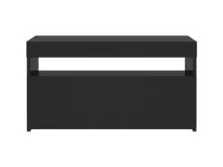 vidaXL TV-Schrank mit LED-Leuchten Schwarz 75x35x40 cm