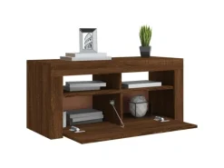 vidaXL TV-Schrank mit LED-Leuchten Braun Eichen-Optik 90x35x40 cm Modell 2