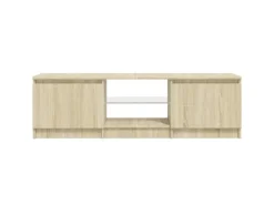 vidaXL TV-Schrank mit LED-Leuchten Sonoma-Eiche 140x40x35,5 cm