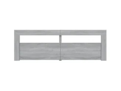 vidaXL TV-Schrank mit LED-Leuchten Grau Sonoma 120x35x40 cm Modell 1