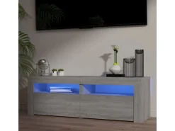vidaXL TV-Schrank mit LED-Leuchten Grau Sonoma 120x35x40 cm Modell 1