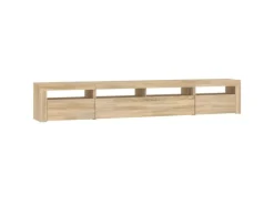 vidaXL TV-Schrank mit LED-Leuchten Sonoma-Eiche 240x35x40 cm