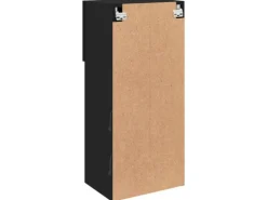 vidaXL TV-Schrank mit LED-Leuchten Schwarz 40,5x30x90 cm