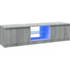vidaXL TV-Schrank mit LED-Leuchten Grau Sonoma 120x30x35,5 cm