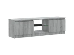 vidaXL TV-Schrank mit LED-Leuchten Grau Sonoma 120x30x35,5 cm