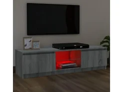 vidaXL TV-Schrank mit LED-Leuchten Grau Sonoma 120x30x35,5 cm