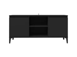 vidaXL TV-Schrank mit Metallbeinen Schwarz 103,5x35x50 cm