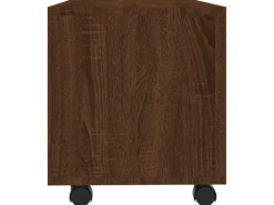 vidaXL TV-Schrank mit Rollen Braun Eiche 90x35x35 cm Holzwerkstoff