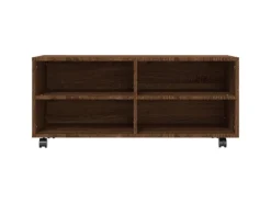 vidaXL TV-Schrank mit Rollen Braun Eiche 90x35x35 cm Holzwerkstoff