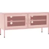 vidaXL TV-Schrank Rosa 105x35x50 cm Stahl