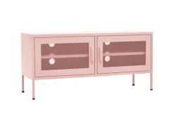 vidaXL TV-Schrank Rosa 105x35x50 cm Stahl
