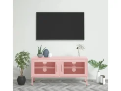 vidaXL TV-Schrank Rosa 105x35x50 cm Stahl