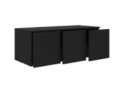 vidaXL TV-Schrank Schwarz 80x34x30 cm Holzwerkstoff