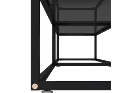 vidaXL TV-Schrank Schwarz 200x40x40,5 cm Hartglas