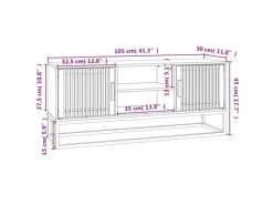 vidaXL TV-Schrank Schwarz 105x30x45 cm Holzwerkstoff und Eisen