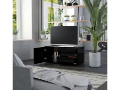 vidaXL TV-Schrank Schwarz 80x34x36 cm Holzwerkstoff