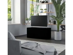 vidaXL TV-Schrank Schwarz 80x34x36 cm Holzwerkstoff