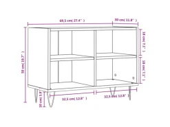vidaXL TV-Schrank Schwarz 69,5x30x50 cm Holzwerkstoff Modell 1