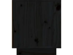 vidaXL TV-Schrank Schwarz 110x35x40,5 cm Massivholz Kiefür Modell 1