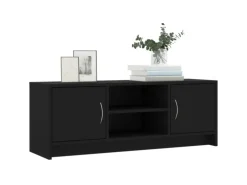 vidaXL TV-Schrank Schwarz 102x30x37,5 cm Holzwerkstoff