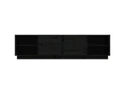 vidaXL TV-Schrank Schwarz 156x40x40 cm Massivholz Kiefür