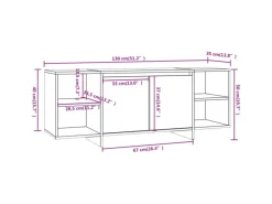 vidaXL TV-Schrank Schwarz 130x35x50 cm Holzwerkstoff