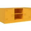 vidaXL TV-Schrank Senfgelb 99x39x44 cm Stahl Modell 3