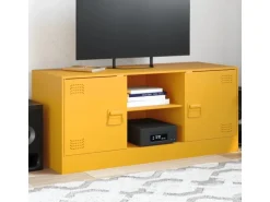 vidaXL TV-Schrank Senfgelb 99x39x44 cm Stahl Modell 3