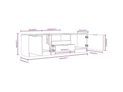 vidaXL TV-Schrank Sonoma-Eiche 140x35x40 cm Holzwerkstoff