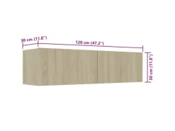 vidaXL TV-Schrank Sonoma-Eiche 120x30x30 cm Holzwerkstoff