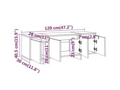vidaXL TV-Schrank Sonoma-Eiche 120x30x40,5 cm Holzwerkstoff