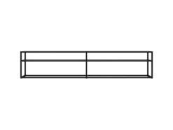 vidaXL TV-Schrank Transparent 200x40x40,5 cm Hartglas